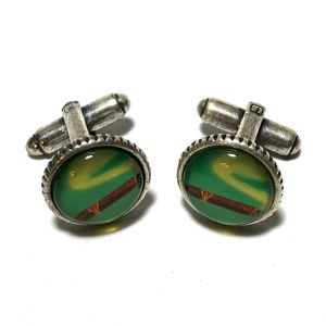 Silver Cigar Novelty Cufflinks